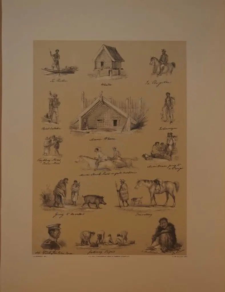 BARRAUD, Charles Decimus (1822-1897) - Scenes from Maori Life - New Zealand Graphic & Descriptive (1877) Image 1++