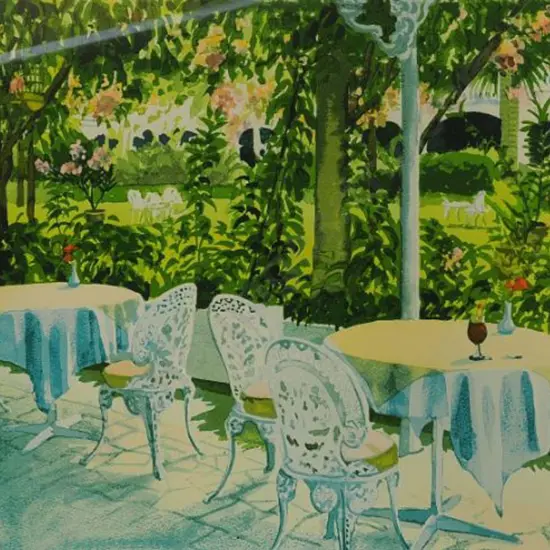 RICKMAN, Alana - Raffles Hotel Terrace, Singapore