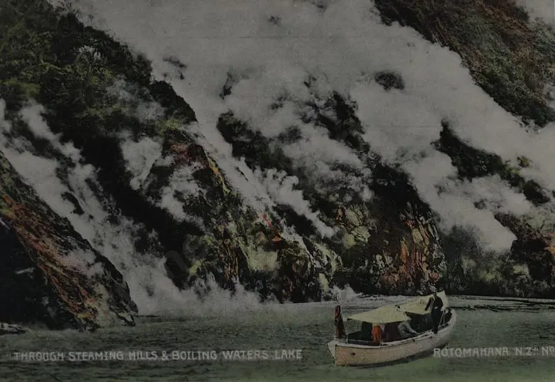 UNKNOWN Photographer - Through Steaming Hills & Boiling Waters - Lake Rotomahana - c.1900 Image 1++