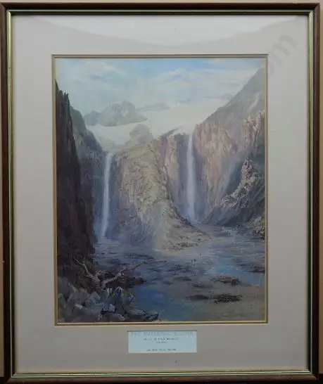 GULLY, John (1819-1888) - Two Waterfall Glacier, Valley of River Macaulay Image 1++