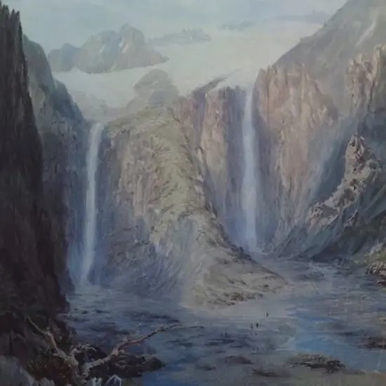 GULLY, John (1819-1888) - Two Waterfall Glacier, Valley of River Macaulay