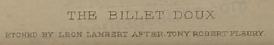 FLEURY, Tony Robert (1837-1911) - The Billet Doux Image 1++