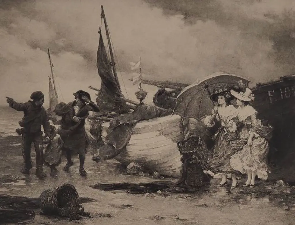 OUTIN, Pierre (1840-1899) - A Coming Shower Image 1++