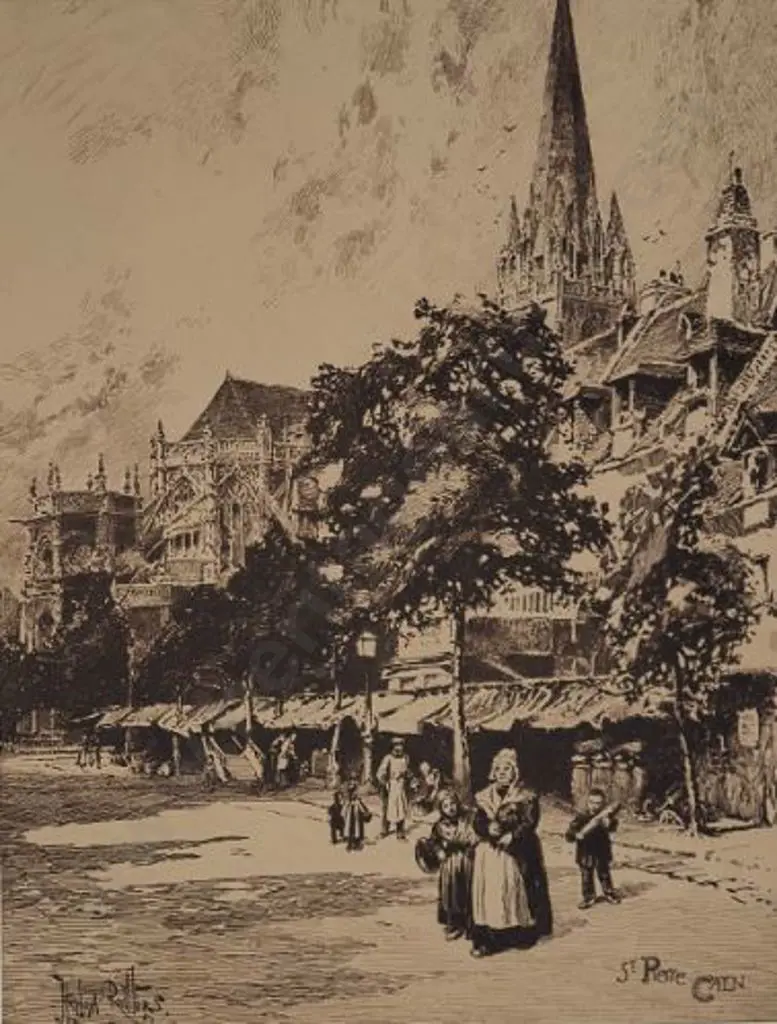 RAILTON, Herbert (1857-1910) - St Pierrre, Caen Image 1++