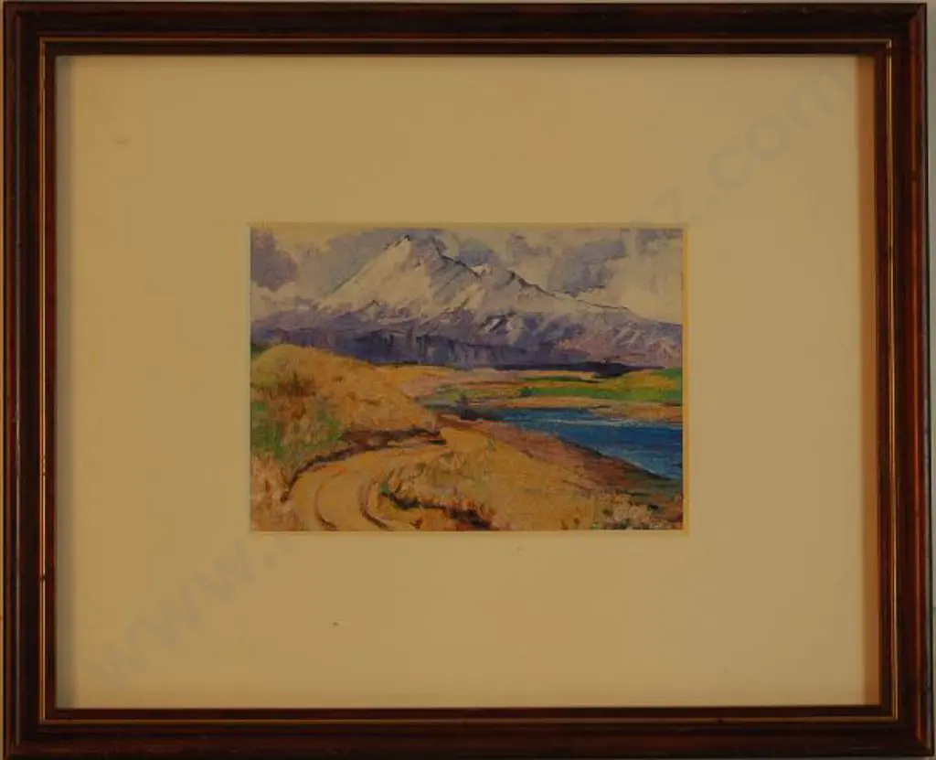 COLLIER, Edith (1885-1964) - Gathering Clouds, Mount Ruapehu c. 1930-1940 Image 1++
