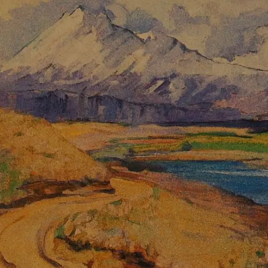 COLLIER, Edith (1885-1964) - Gathering Clouds, Mount Ruapehu c. 1930-1940