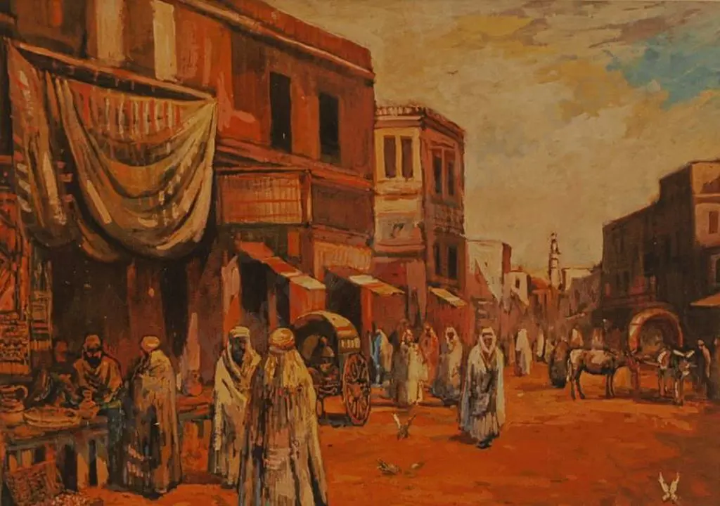 FLETCHER, Blythe (1890-1949) - Moroccan Market Scene Image 1++