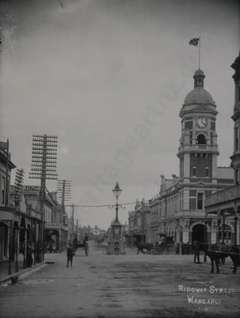 UNKNOWN photographer - Ridgway Street, Wanganui 1912 Image 1++