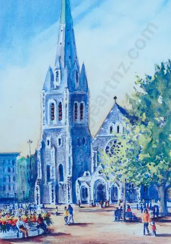 RASMUSSEN, Jan (20th Cent.) - Christchurch Cathedral (Before the Quake) Image 1++