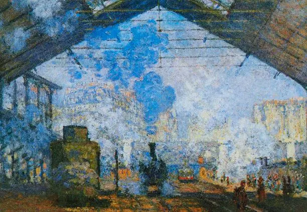 MONET, Claude (1840-1926) - Le Gare St Lazare, 1877 Image 1++