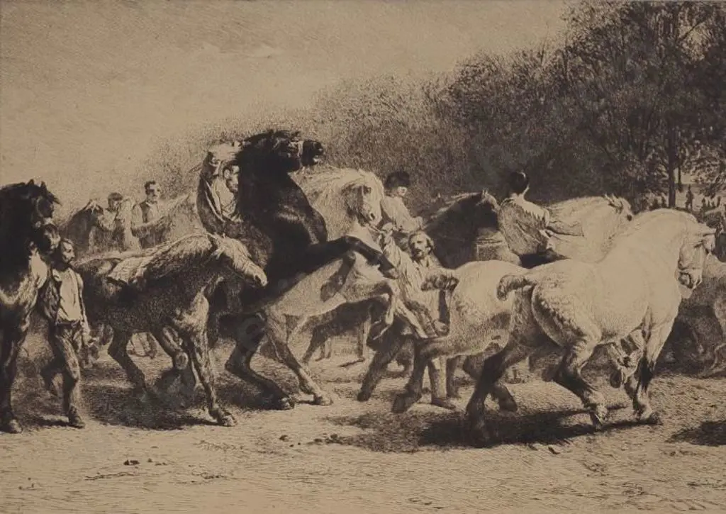 BONHEUR, Rosa (1822-1899) - The Horse Fair Image 1++