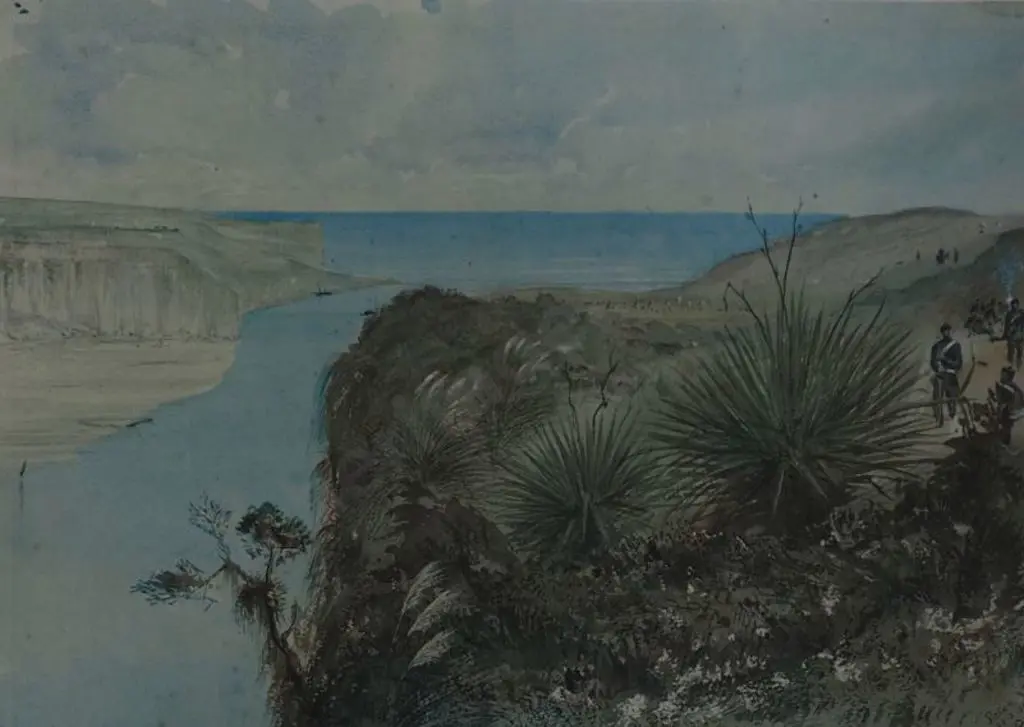 WILLIAMS, E. A. (1824-1898) - Outlying Picket, Patea, 30 March 1865 Image 1++