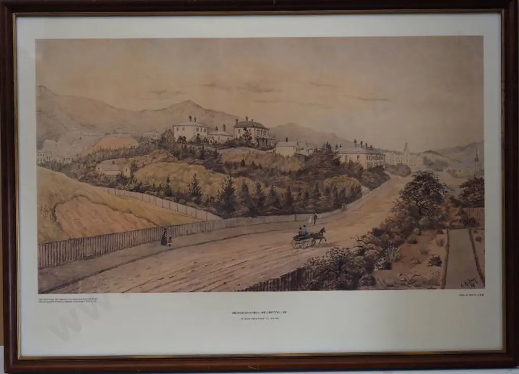 AUBREY, Christopher (Active 1876-1906) - Brougham Street, Wellington 1889 Image 1++