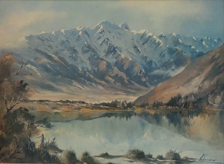 McKENZIE, ? - Queenstown with Alps in Background, 1976 Image 1++