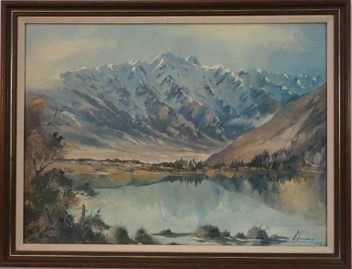 McKENZIE, ? - Queenstown with Alps in Background, 1976 Image 1++