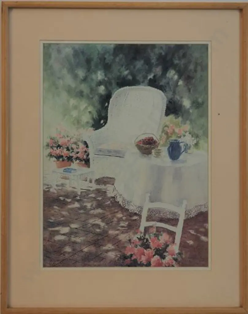 BANTER, N. - Wicker Chair and Flowers Image 1++