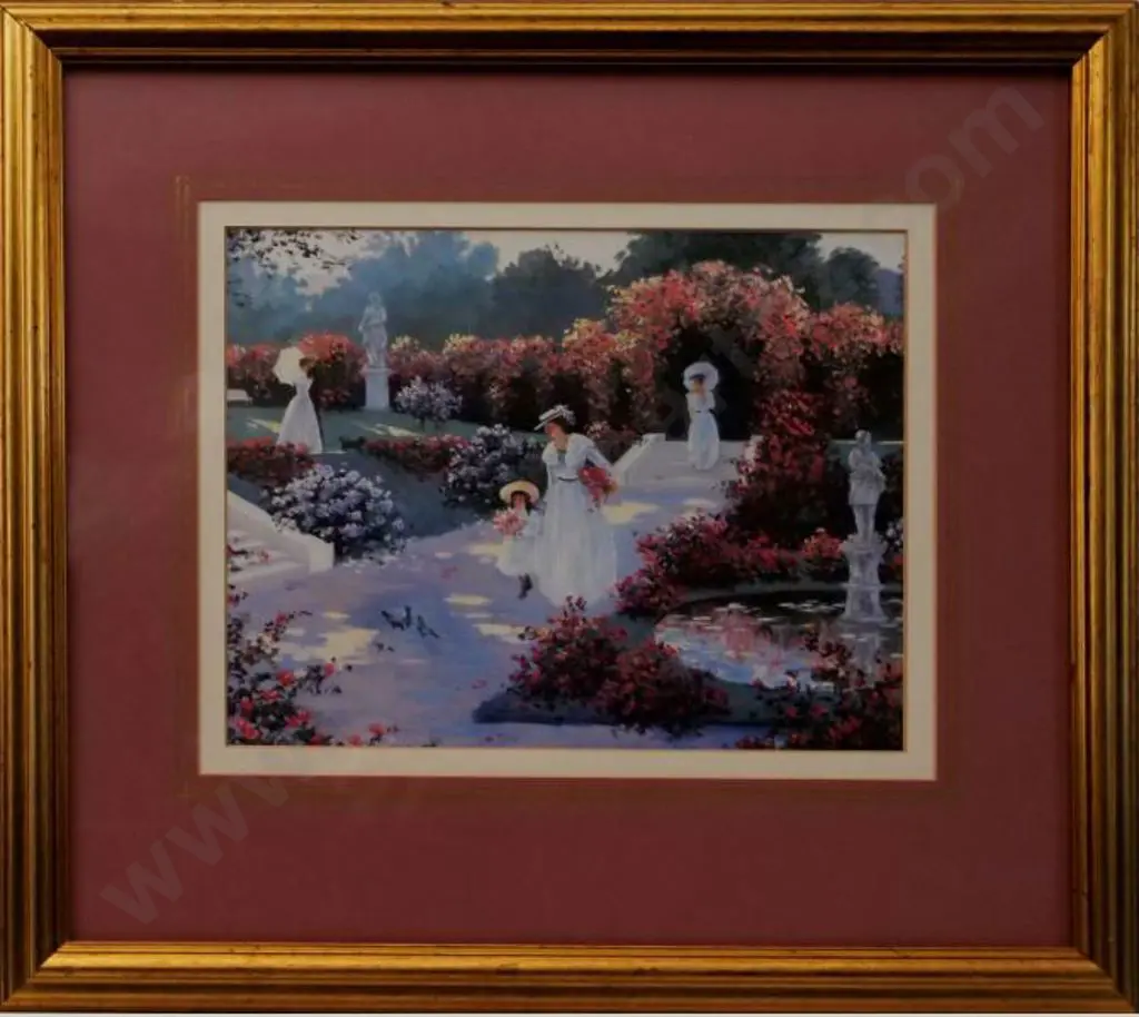 UNKNOWN artist - Mother & Child Among the Roses (Edwardian) Image 1++
