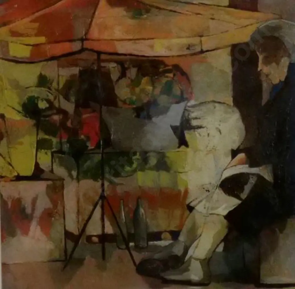 MacDIARMID, Douglas (1922-2020) - Woman at Market Stall Image 1++