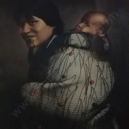 LINDAUER, Gottfried (1839-1926) - Hunne Rupene and Daughter Hurla in Manania Pa c. 1880