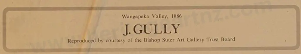 GULLY, John (1819-1888) - Wangapeka Valley, 1886 Image 1++