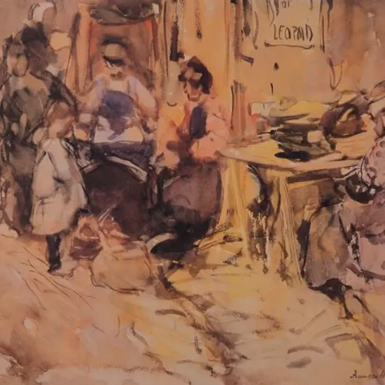 HODGKINS, Frances (1869-1947) - Woman in a Breton Market, 1905