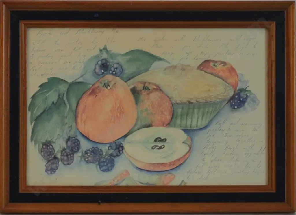 UNKNOWN artist - Still Life with Apple & Blackberry Pie Image 1++
