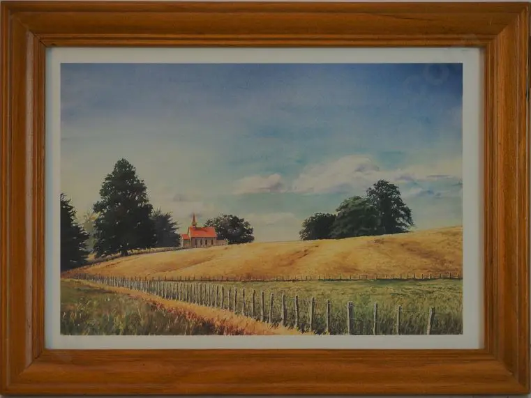 UNKNOWN photographer - Church in Field with Scudding Cloud Image 1++